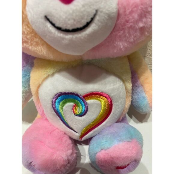 Care Bears Rainbow Heart Unlock the Magic Togetherness 14in Bear Plush Toy - Picture 4 of 12